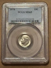 1978 ROOSEVELT DIME PCGS MS65