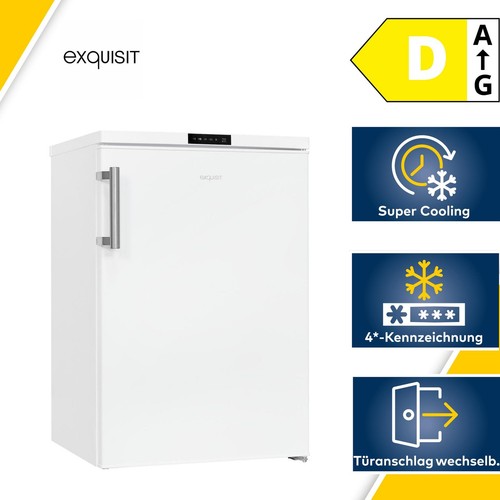 Exquisit GS81-HE-010D Gefrierschrank, 85 L, 56cm breit, Display, weiß - Bild 1 von 6