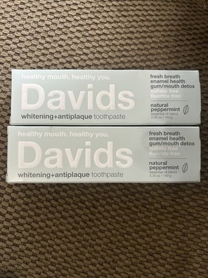  2 PK Whitening + Antiplaque Toothpaste, Natural Peppermint, 5.25 oz  