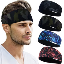 Printed Sports Headband Elastic Sweatband Gym Yoga Running Band