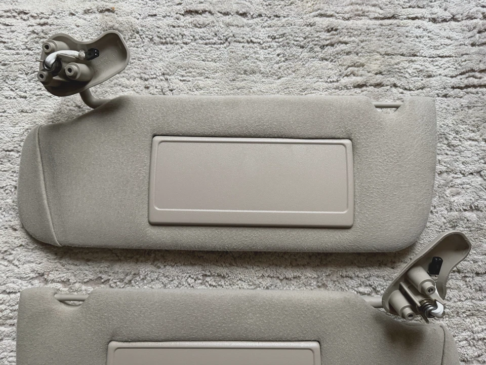 99-06 Chevy GMC Silverado Sierra Tahoe Suburban Yukon Sun Visor Set Neutral Gray - Image 2 of 4