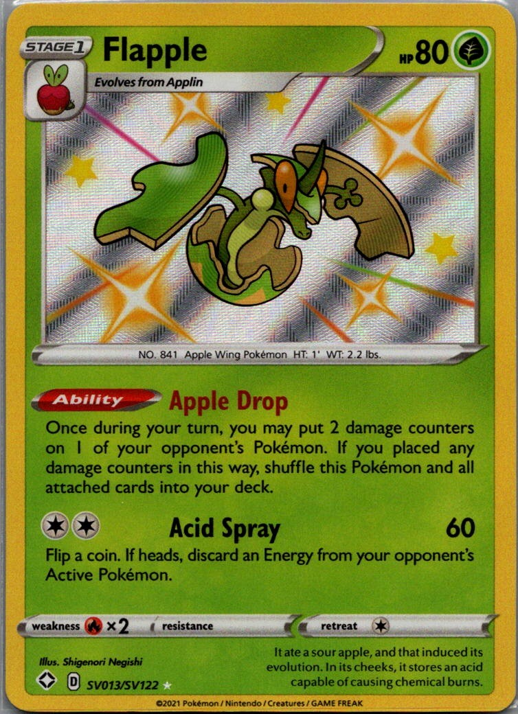 Flapple Shiny Holo Rare Shining Fates: Shiny Vault SV013/SV122 NM