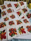 6 VTG 10 X 12  PRINTED FALL LEAF PINE CONES BERRIES  NAPKINS NEVER USED NICE — photo 1