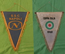 GAGLIARDETTO NAPOLI  COPPA ITALIA 1962 CALCIO PENNANT VINTAGE