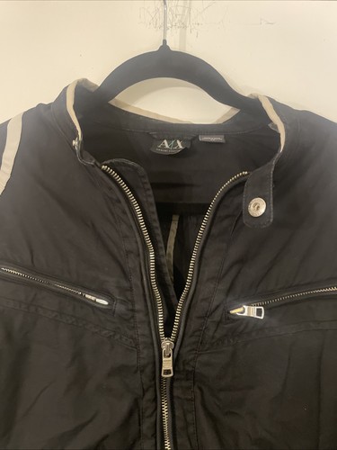 A/X ARMANI EXCHANGE Womens Black Zip Up Bomber/ Moto Jacket- Size Small - Picture 19 of 24