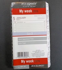 AT-A-GLANCE 2026 Weekly Planner Wirebound Size 2 Item 064-287 Pocket Size. New