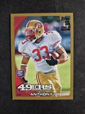 2010 Topps #307 Anthony Dixon Gold Border SP /2010 Short Print RC Rookie Card. rookie card picture