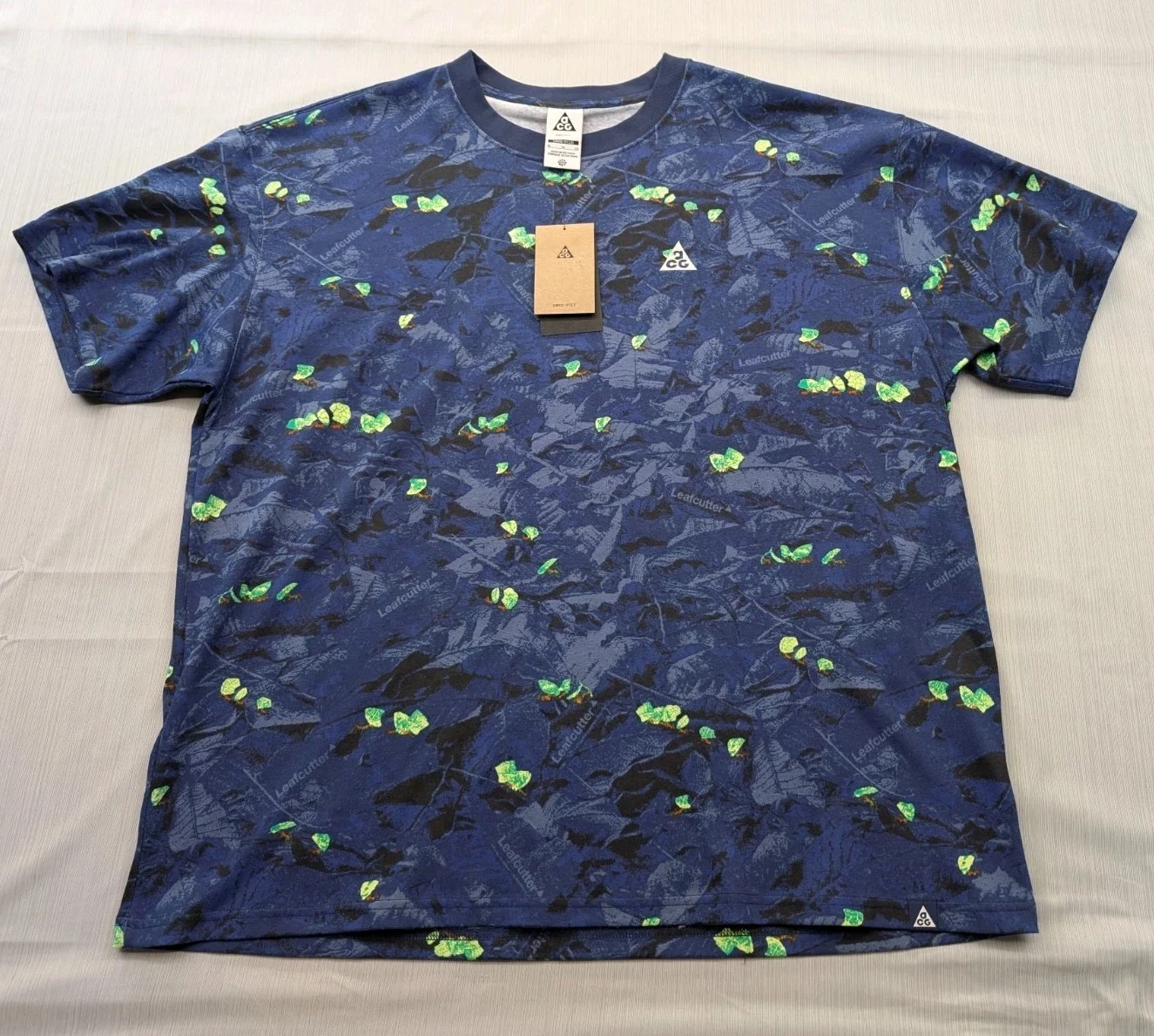 New Nike Men's ACG LeafCutter Camo RuggedDri-FIT T-Shirt Size XL Oversized Tee