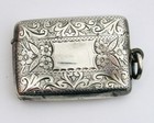 Antique Vesta Case Matchsafe Sterling solid silver 236g Adie Lovekin 1896