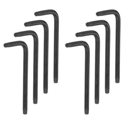 8 Pcs T15 Anti Tamper Proof Torx Hex Key Wrench 2.2'' Long Arm, Black