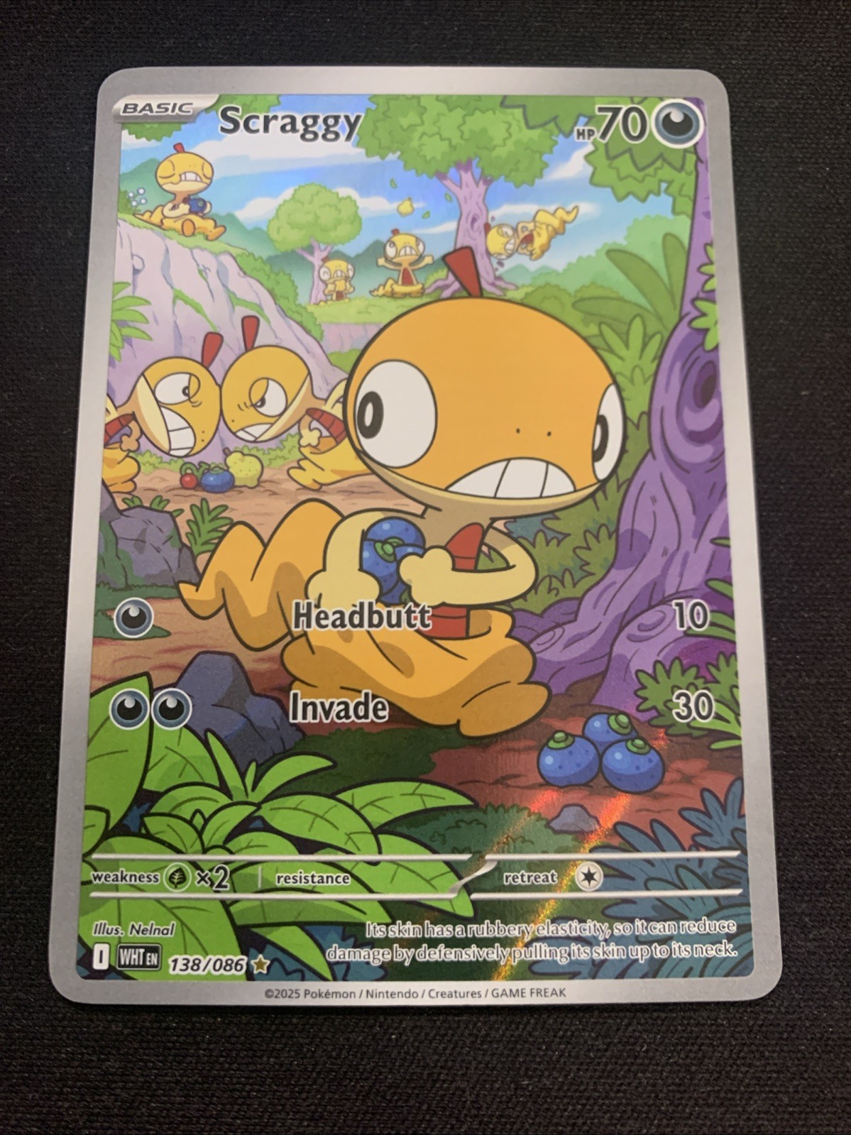 Scraggy - 138/086 - Illustration Rare NM-Mint Pokemon SV10.5b - White Flare