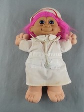 Vintage Russ Berrie 2834 Troll Doll Doctor Nurse Stethoscope