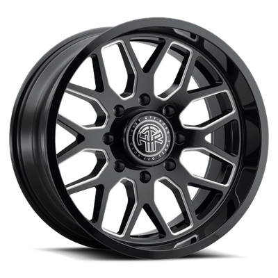 One 22 inch Black Alloy Wheel 8x165.1 Rim for 2004 GMC Sierra 3500 X8HC, 22x12