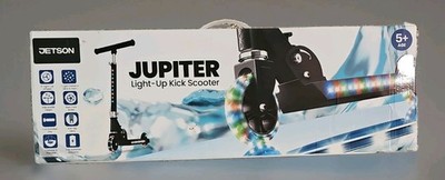 Jetson Jupiter 2.0 Kids' Kick Scooter with LED Lights - Black: Aluminum Frame...