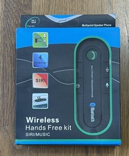 NEW- Wireless Bluetooth Hands Free Car Kit Speakerphone -Visor Clip