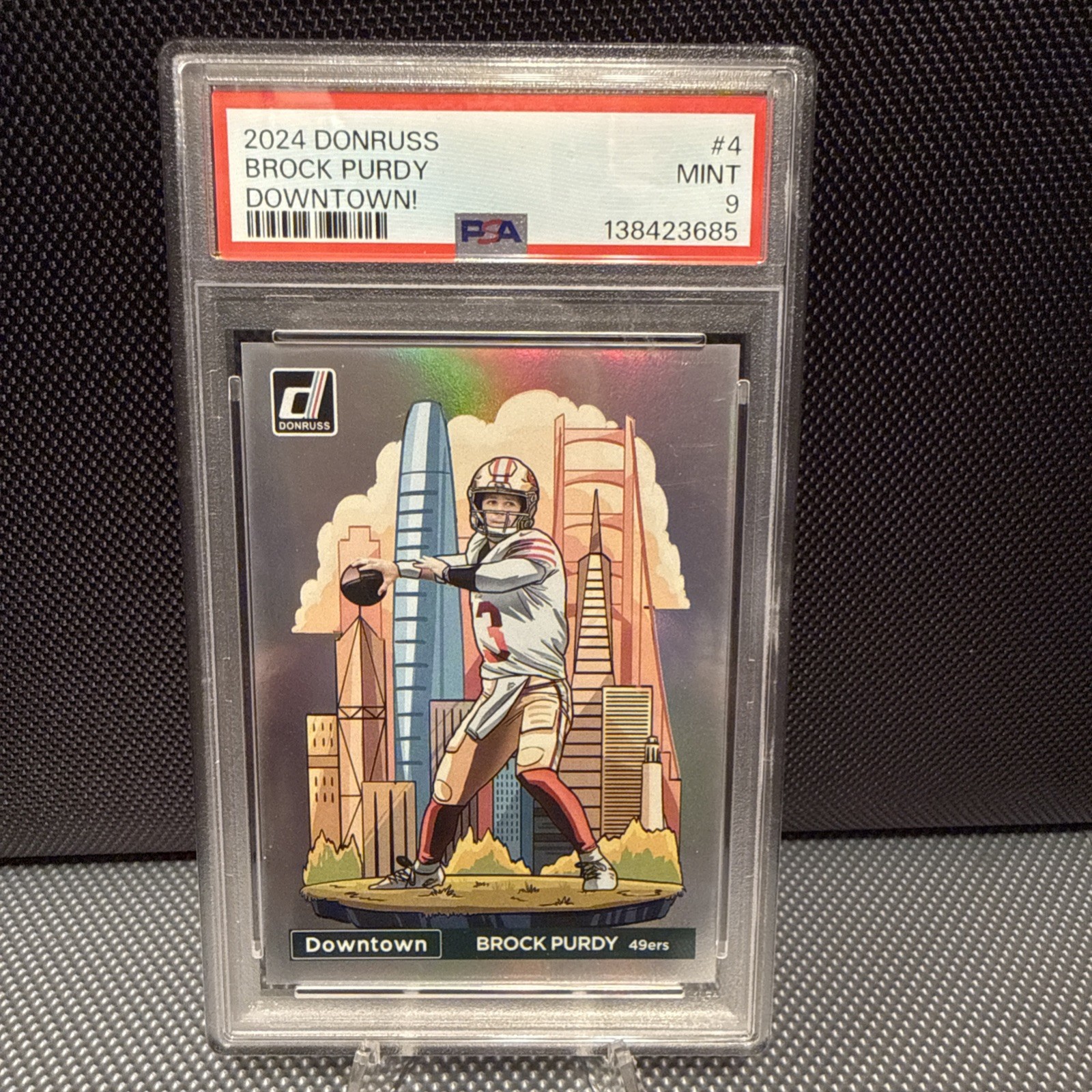 2024 Panini Donruss Downtown! Brock Purdy #4 PSA 9 San Francisco 49ers