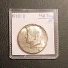 Kennedy Half Dollar 1968-D Uncirculated 40% Silver Denver Mint 50C