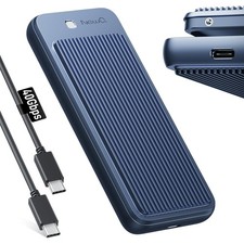 Enhanced USB4 M.2 NVMe PCIe SSD Enclosure - 40Gbps Ultra-Fast Transfer, Tool-...