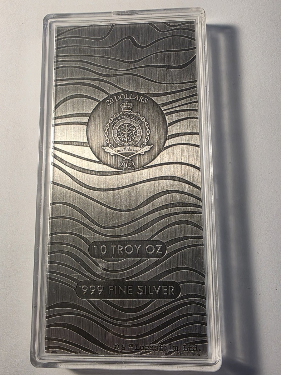 2023 Beskar 10 oz .999 Fine Silver Niue $20 Star Wars Mandalorian