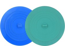 V- Tub Stopper 2 Pack, 6 inches Large Silicone Drain Plug Hair Stopper Flat