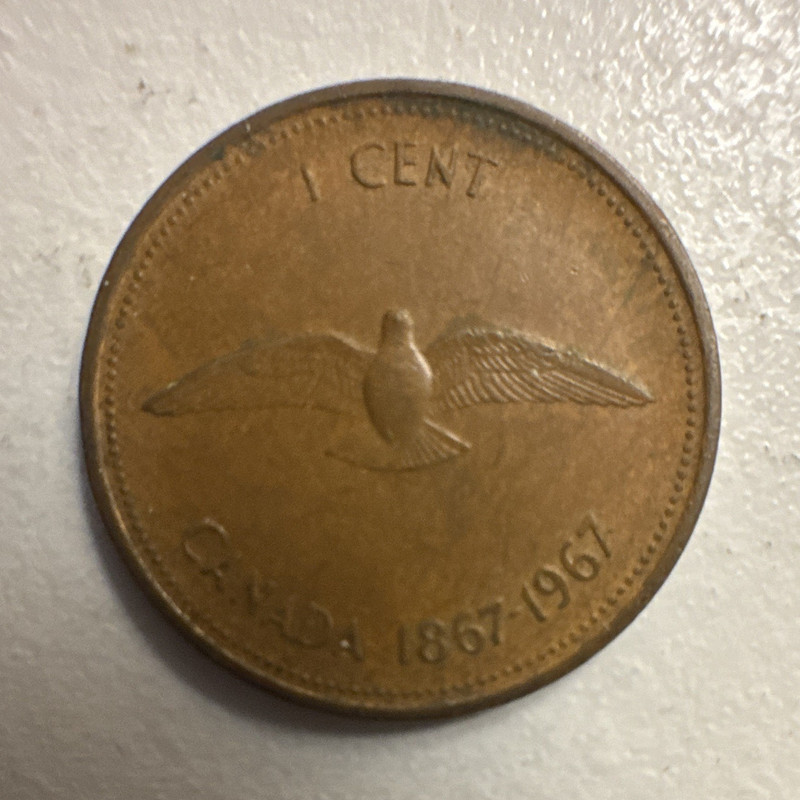 Canada 1967 Small Cent 1 Cent Coin - Centennial of Confederation - BN - KM#59