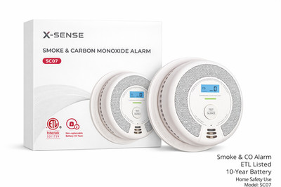 X-SENSE SC07 Smoke & CO Alarm ETL Listed 10-Year Sealed Battery LCD Home Safety