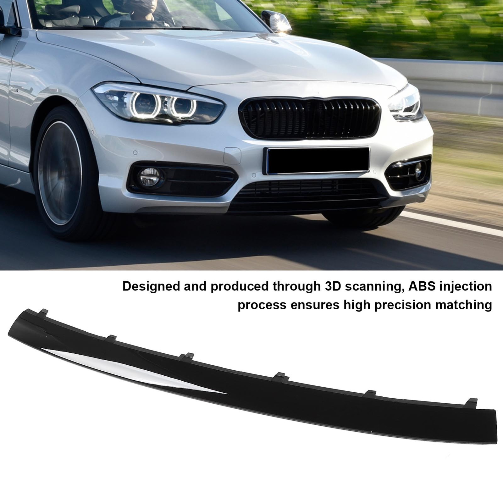 Gloss Black Front Bumper Lower Trim Cover Replacement For 1 Series F20 F21