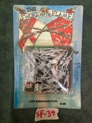 15mm Minifigs Sword & Flame V-605 British Infantry Prone Lot SF-39