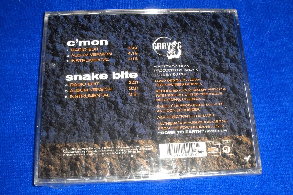 Grav C’MON/SNAKEBITE/SEX/CITY TO CD Single Lot SEALED/Down To Earth/Al Tariq Foto 3 de 4
