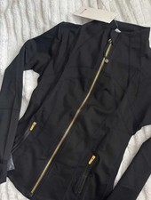 Lululemon Black Full Zip Activewear Jacket with Zipped Pockets for Women
