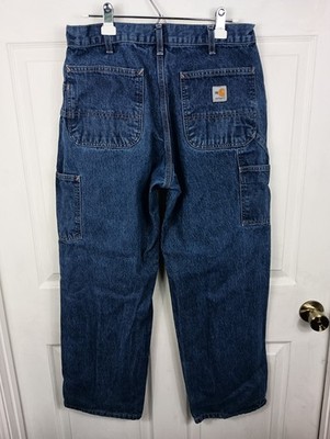 Carhartt FR Jeans 34x30 Mens Blue Flame Resistant Denim Workwear Utility 