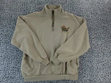 Parks Project Brown 1/4 Zip Pullover Medium Feel The Earth Breathe Sweatshirt