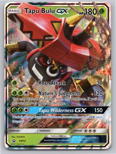 POKEMON TAPU BULU GX - SUN & MOON PROMO SM32 HOLO PROMO NM A49066 FREE S&H