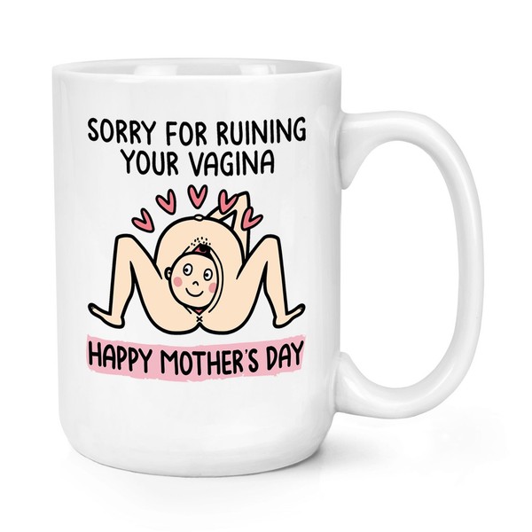 Gift Base Tasse 15Oz Groß Keramik Kaffeetasse Weiß Rude Funny Spruch-image