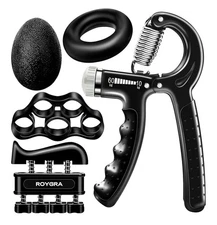 Roygra Grip Strength Trainer (5 Pack) Forearm Strengthener Exerciser Hand Grip