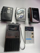 Vintage Sony GE Windsor Radios  Cassette Players Repair Lot 5 Units