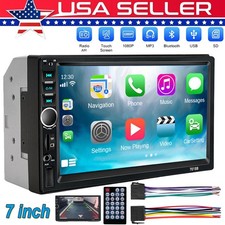 7" Double 2 Din Car MP5 Player Bluetooth Touch Screen Stereo Radio Audio Mrrior