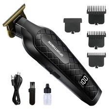 Cordless Beard Trimmer for Men Adjustable Hair Mustache Trimmer with LED Display