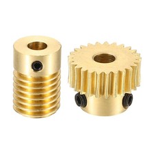 Worm Gear Set 0.5 Module 1:25 Reduction Rate(Gear-4mm Bore, Rod 5mm Bore)