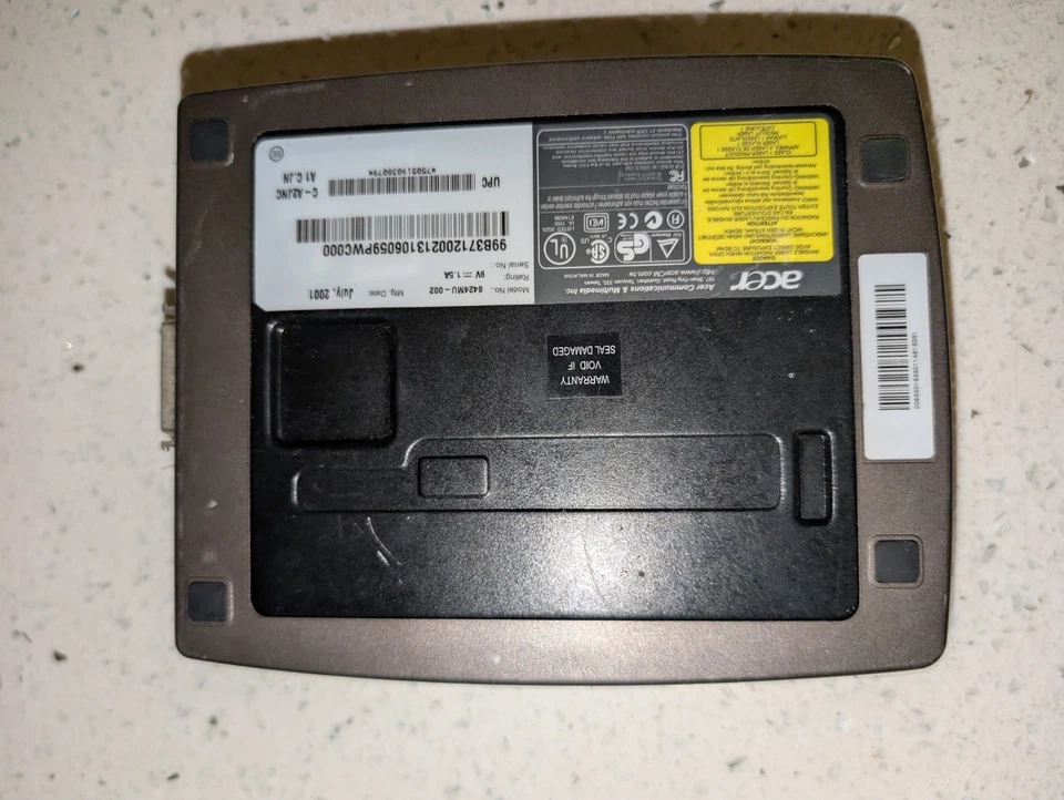 Acer CDRW miniRW 24x10x32 portable CD Rewriter, Untested For Parts  - Image 4 of 4