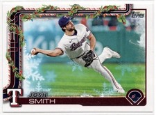 2025 Topps Holiday Josh Smith Card #H153 Rangers