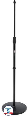 Gator Frameworks GFW-MIC-1200 Standard 12-inch Round Base Mic Stand (5-pack)