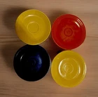 Lot of 4 FIESTA Fiestaware 6" SAUCERS Homer Laughlin Nice Orig Mark Mixed Colors