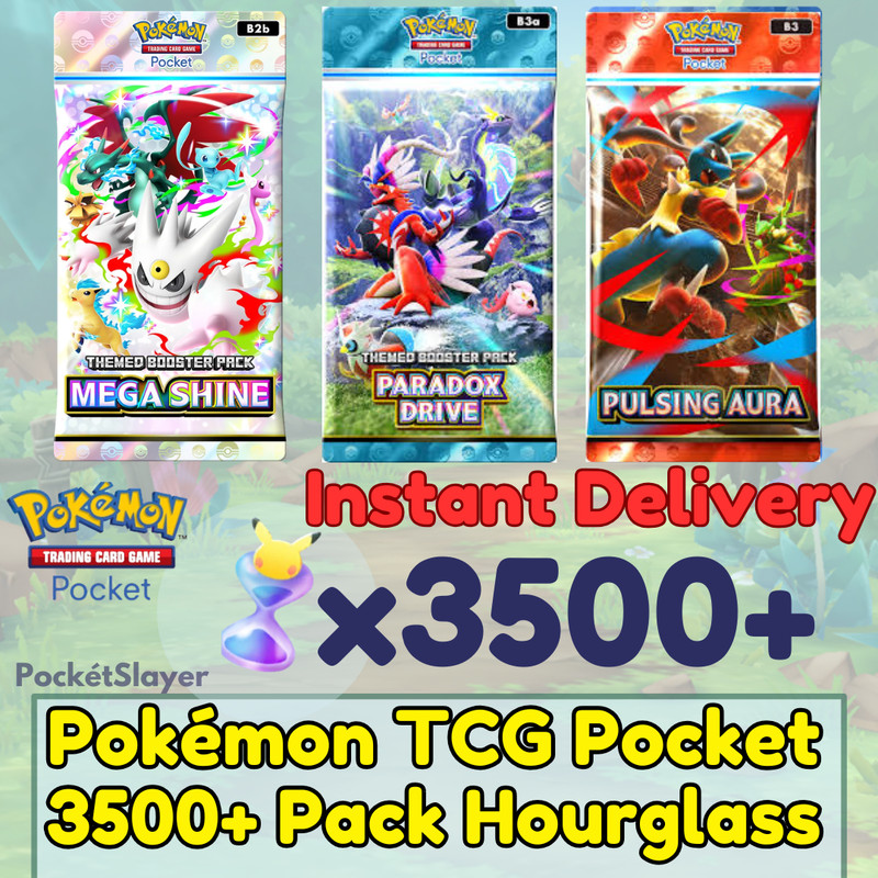 【INSTANT DELIVERY】 Pokemon TCG Pocket Trading Card Game with 3500+ Hourglass