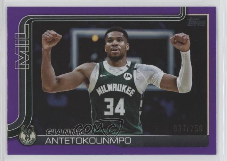 2025-26 Topps Purple Rainbow 37/250 Giannis Antetokounmpo #54 1q85