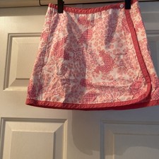Old Navy Girls Skirt Pink Floral Sz 7 Slit 100 Cotton