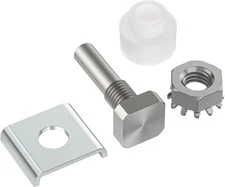 Shower Door Hinge Pin Kit with Pivot Bushing for Framed Swing Silver 