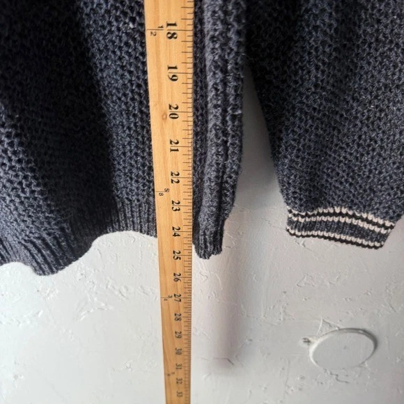 Suéter High Sierra Vintage Y2k Grueso Para Hombre Azul Tejido Cuello Botón Rayas S Foto 4 de 4