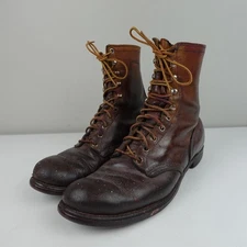 Vintage Red Wing Boots Mens Size 9.5 Brown Leather Iron Ranger Amber USA 50s 60s