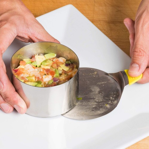 Round Food Molding Set 3.5 By 2.1inches High 4piece Set Includes 2 Rings Fitted - Picture 5 of 7